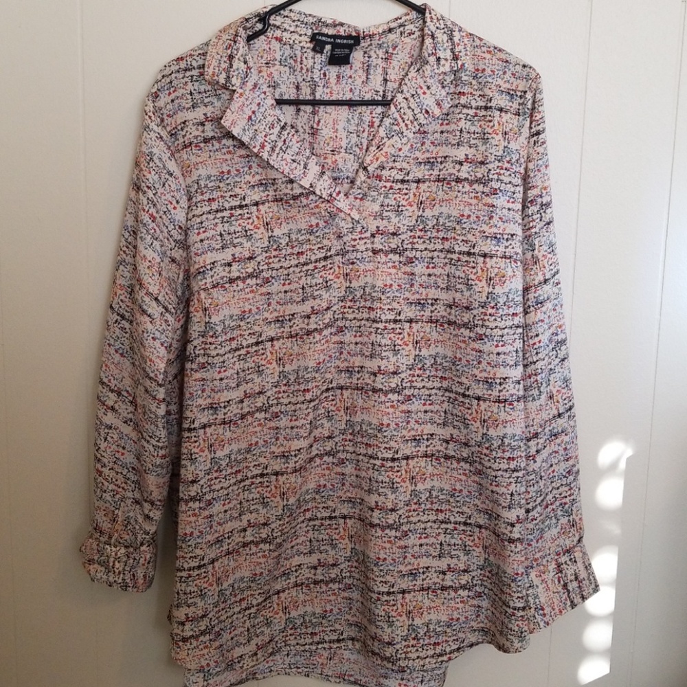 Sandra Ingrish multi color blouse